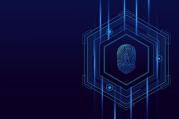 scan fingerprint, Cyber security and password control through fingerprints, access with biometrics identification