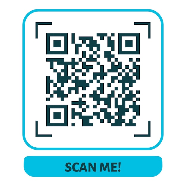 Scan me QR code design QR code for payment text transfer with scan me button Vector illustration