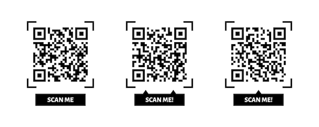 Scan me QR code tag Scan read pay concept with qr code Vector illustration