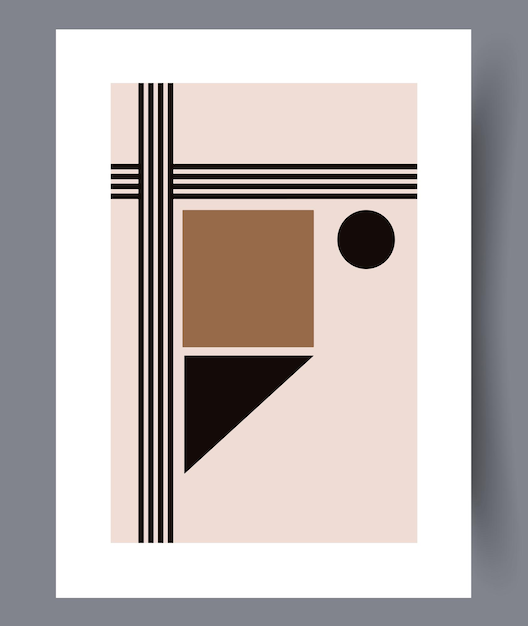 Scandinavian abstract vector print set