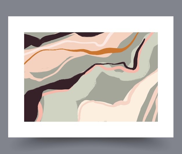 Scandinavian abstract vector print set