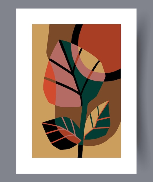 Scandinavian abstract vector print set