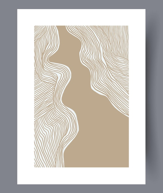 Scandinavian abstract vector print set