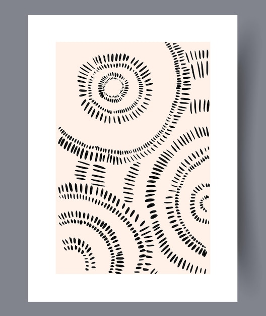 Scandinavian abstract vector print set