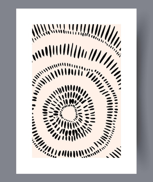 Scandinavian abstract vector print set