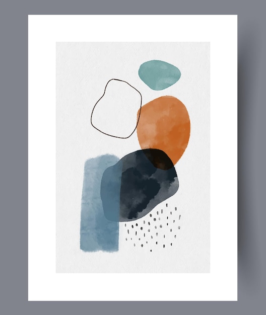 Scandinavian abstract vector print set