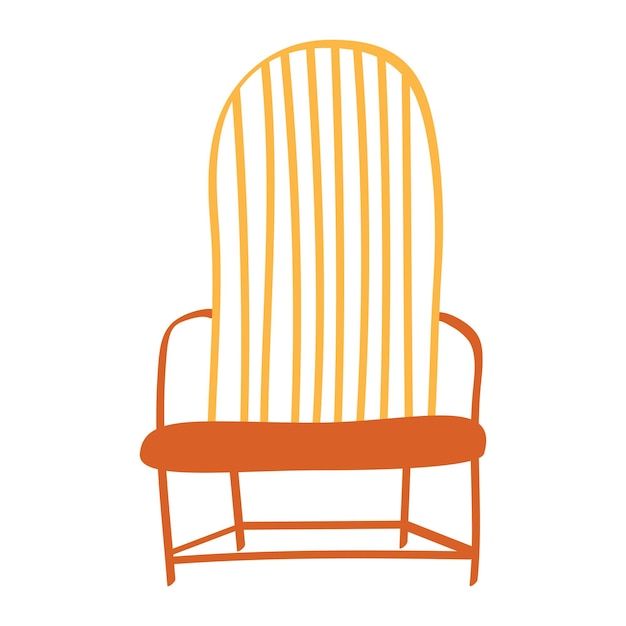 Scandinavian garden furniture yellow decorative chair