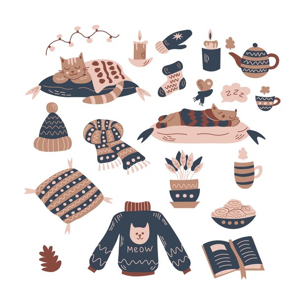 Scandinavian winter hygge collection