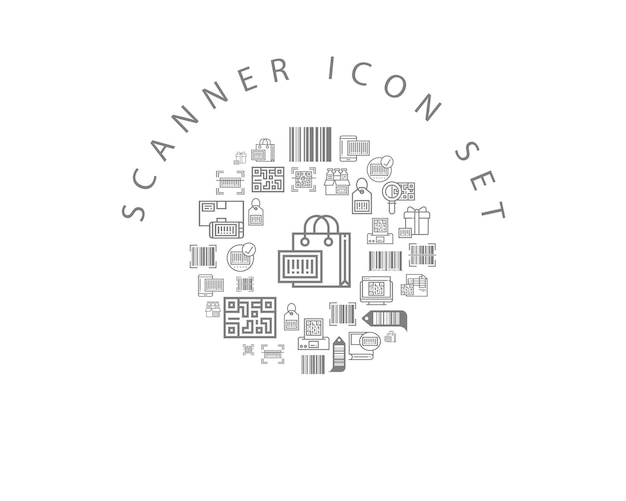 Scanner icon set design