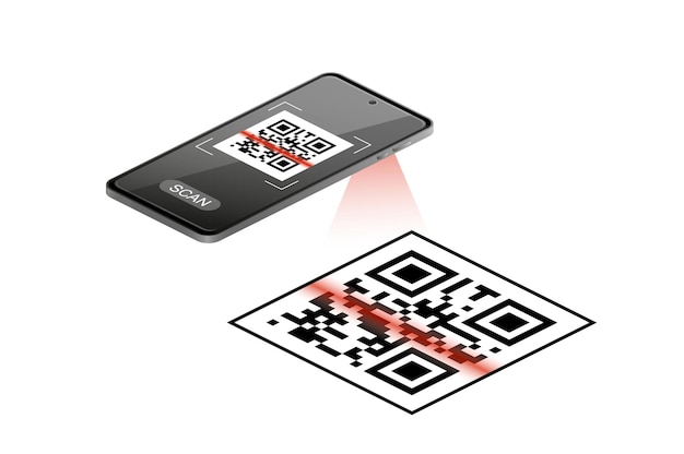 Scanning QR code to Mobile Phone isometric QRcode frame and scanning phone Scan me phone tag Template for mobile app payment smartphone pda mobile phone Electronic barcode digital technology