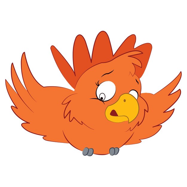 Vector a scared bird vector illustration