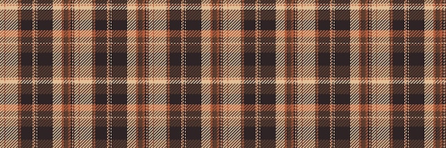 Scarf textile check seamless buffalo vector tartan pattern Design fabric plaid background texture in orange and dark colors