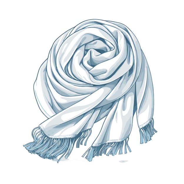 Vector scarf vector on a white background