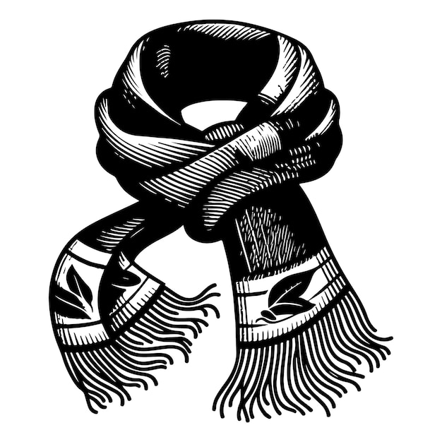 Vector a scarf with a pattern of a scarf that says scarf