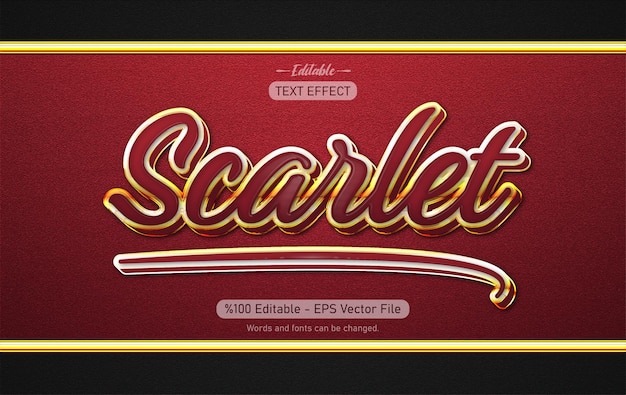 Scarlet Editable Text Effect