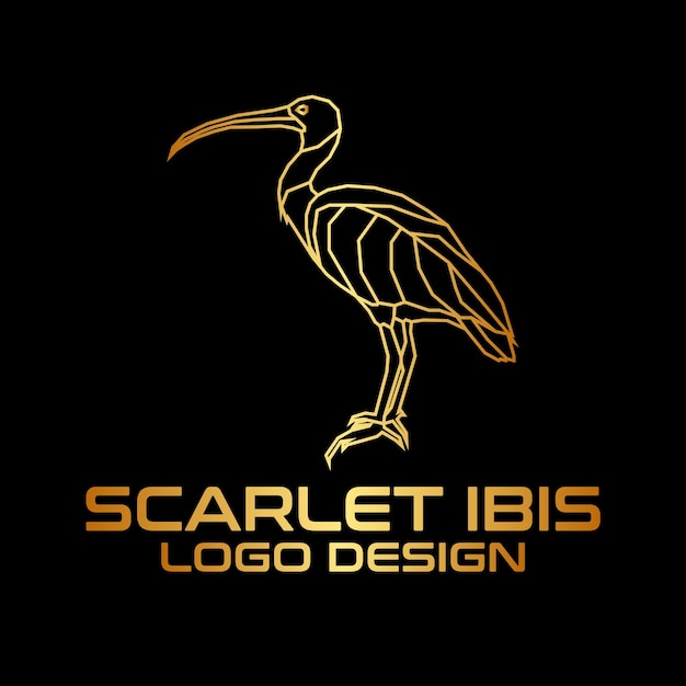 Scarlet Ibis vector logo design