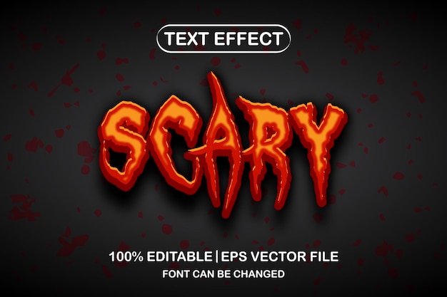 Scary 3d editable text effect