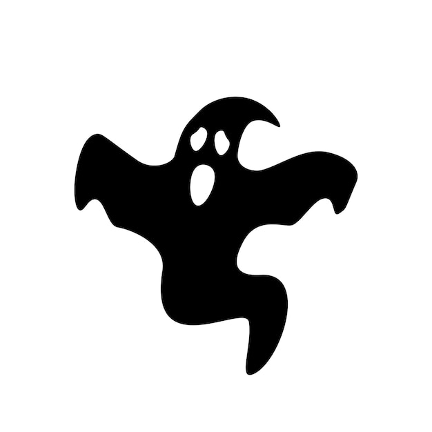 Scary black ghost silhouette Creepy cursed spirit frightening and killing oncoming people