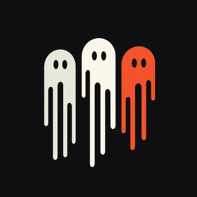 Scary Ghost Abstract Vector Art