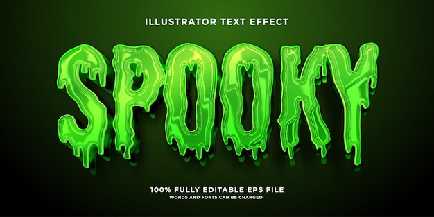 Scary Horror Green Slime Editable 3D Text Effect