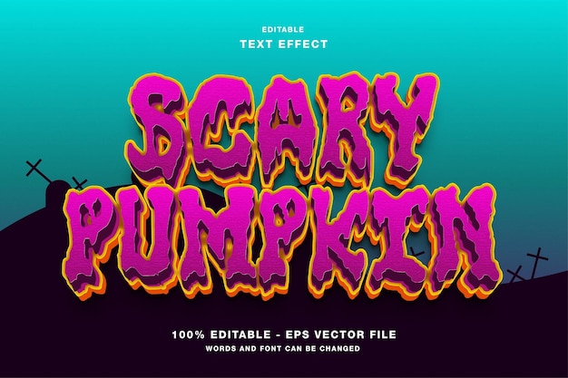 Scary Pumpkin Editable Text Effect