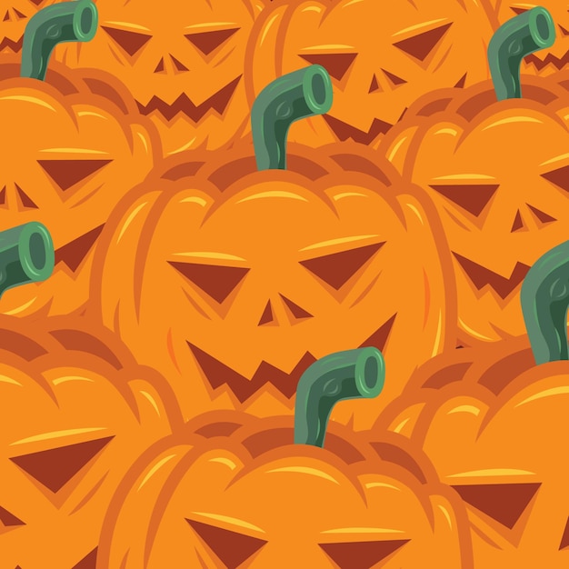 Scary Pumpkin Halloween Trick Or Treat Vector Illustration Jack O Lantern