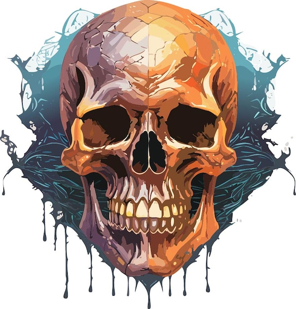 Scary skull illustration