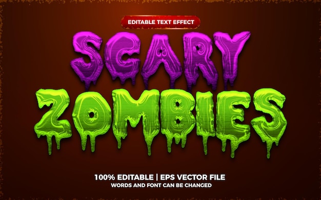 Scary zombies 3d editable text effect