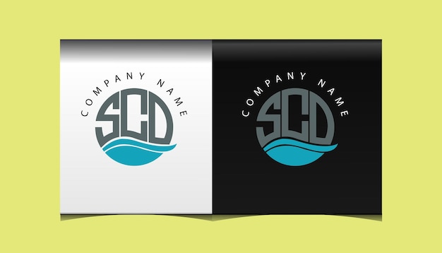 SCD initial modern logo design vector icon template