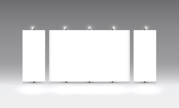 Scene show Podium for presentations on the grey background. Vector illustration