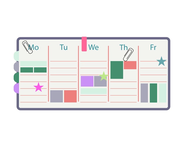 Schedule and planner template for students weekly tasks and to do list