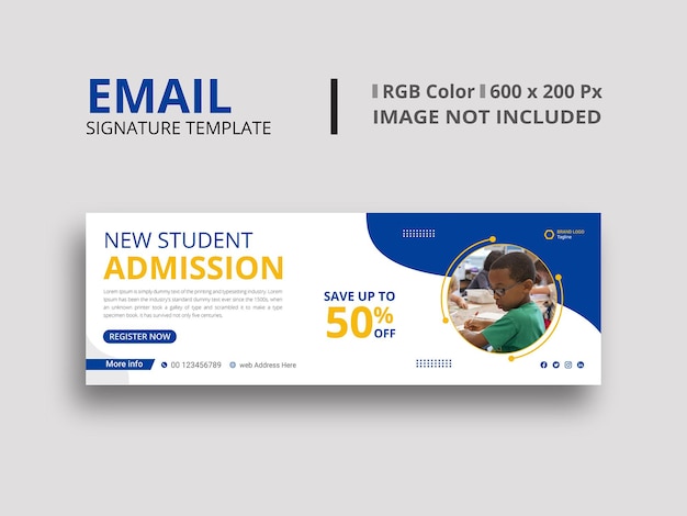 School Admission Banner Facebook Banner Template Design