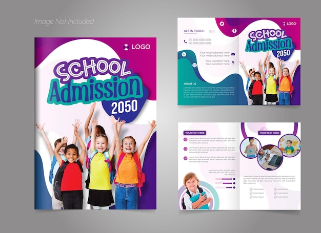 School admission brochure template