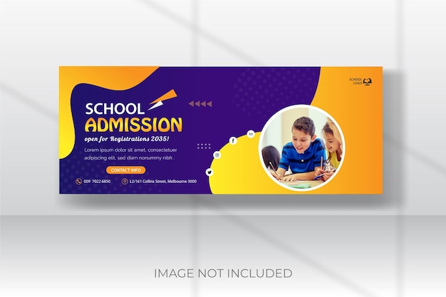 School Admission cover design