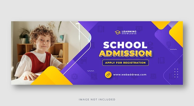 school admission facebook cover banner