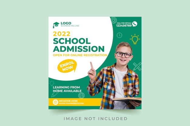 School Admission Facebook Post Template