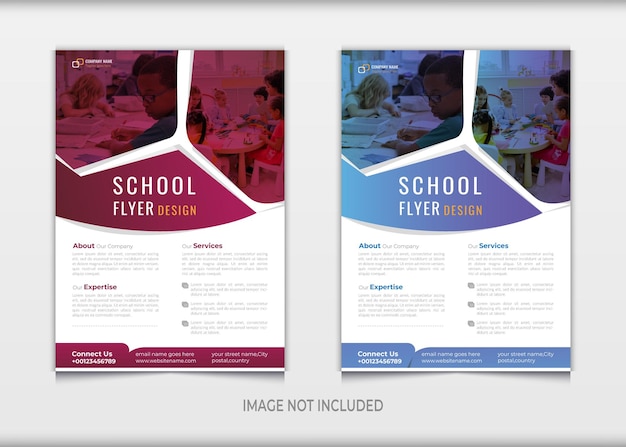 School Admission Flyer Design Template