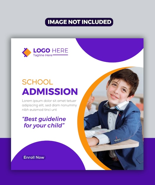 School Admission Instagram Post Banner Template