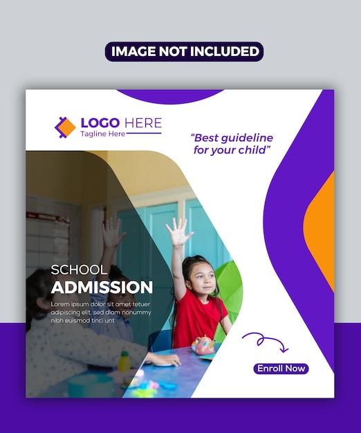 School Admission Instagram Post Banner Template