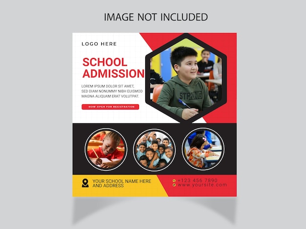 School Admission Instagram post banner