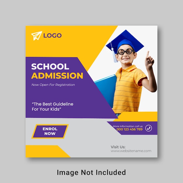 School admission social media design