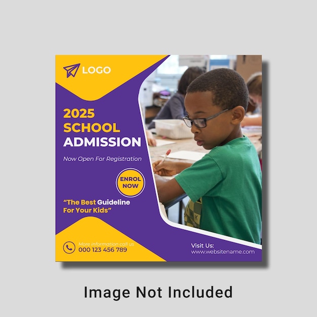 school admission social media design