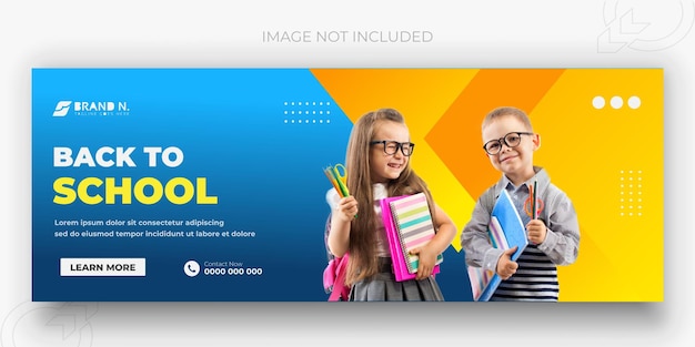 School admission social media Facebook cover and education template design