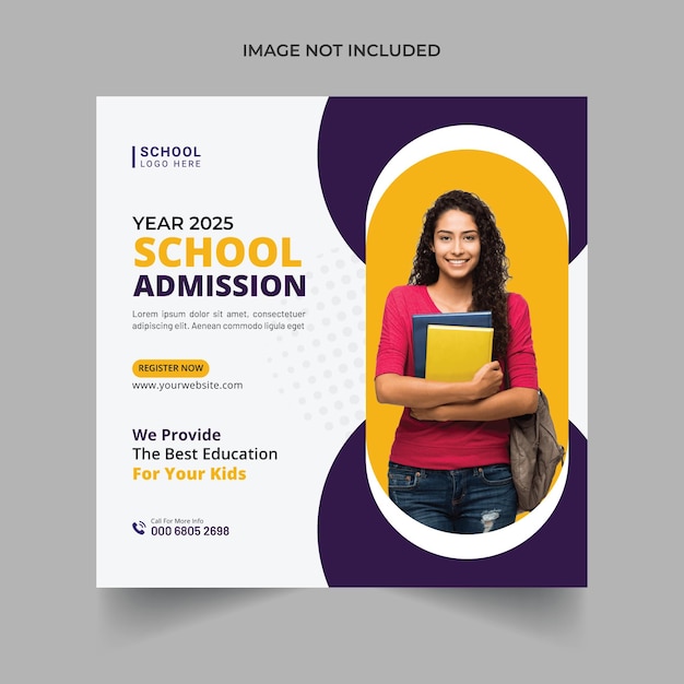 School admission social media post design