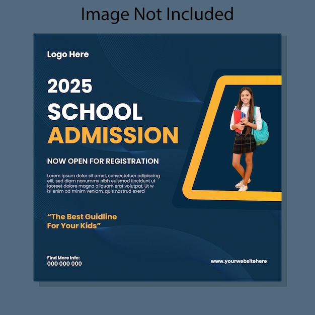 School Admission Social Media Post Template