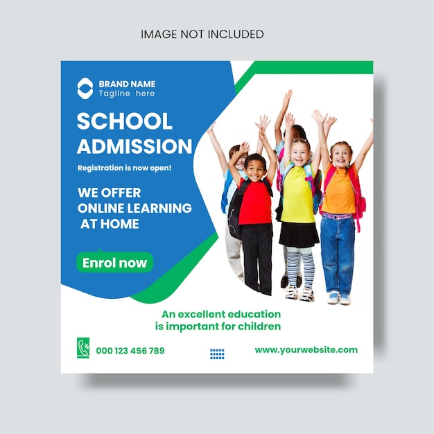 School-Admission-Social-Media-Post-Template