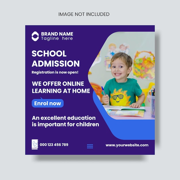 School-Admission-Social-Media-Post-Template