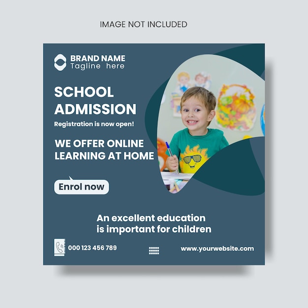 School-Admission-Social-Media-Post-Template