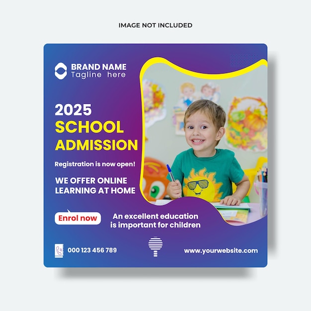 School-Admission-Social-Media-Post-Template