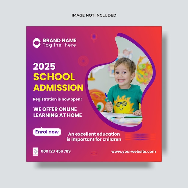 School-Admission-Social-Media-Post-Template